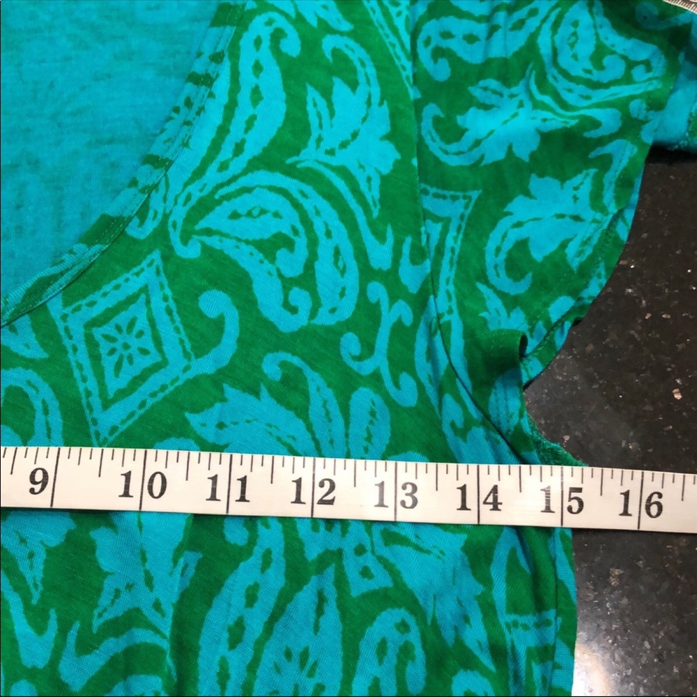 Banana Republic Green Print Dress w/Belt - Med - Picture 5 of 6